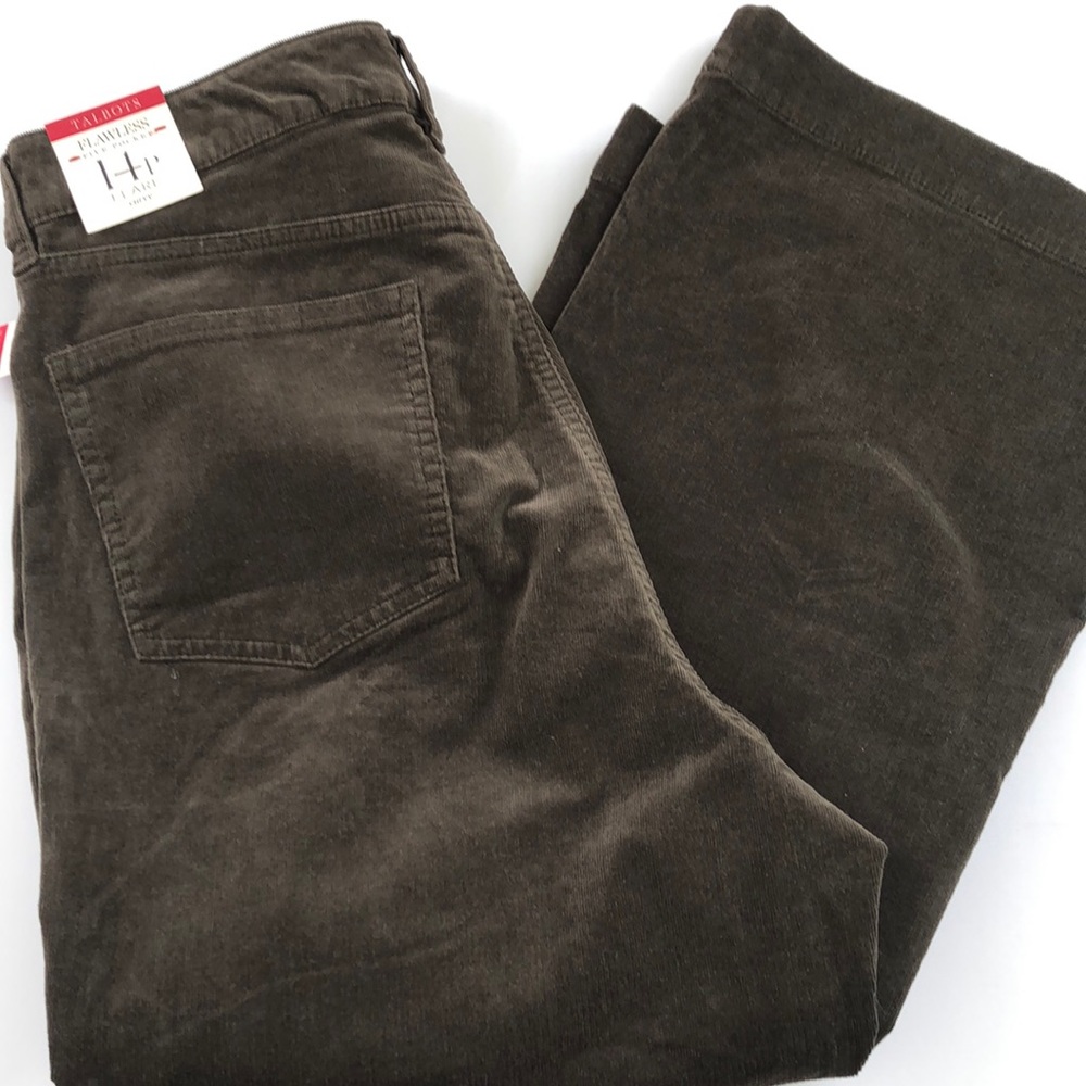 Talbots Curvy Flare Leg Corduroy Pant  Sz 14p